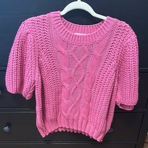 Pink vestique sweater top
